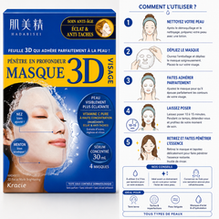 Masque Visage 3D Anti-Âge Éclat Hadabisei